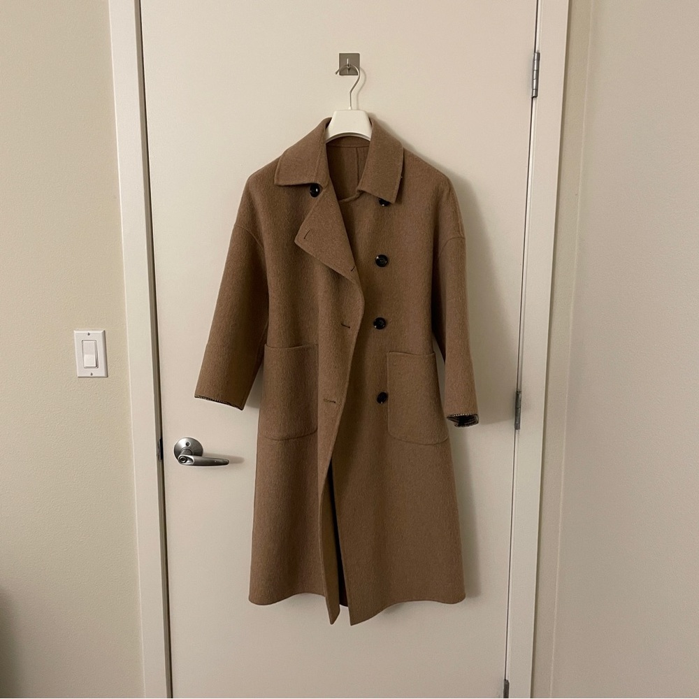 wool coat in maxmara style
